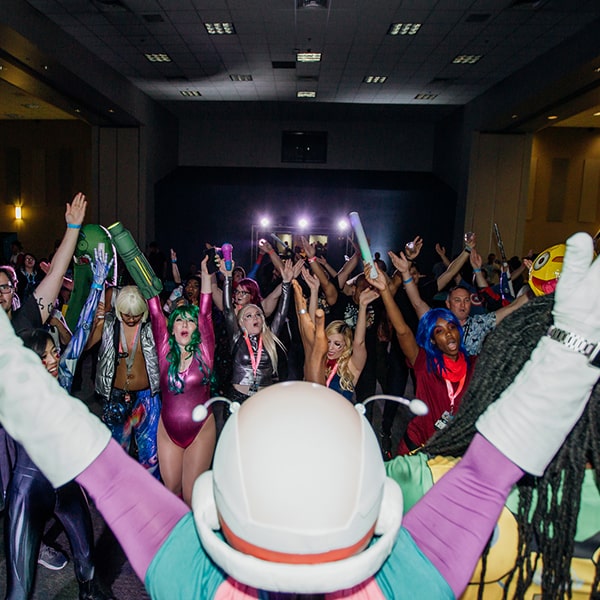 Cosplayers, nerds, and gamers having fun at a GAAM Show