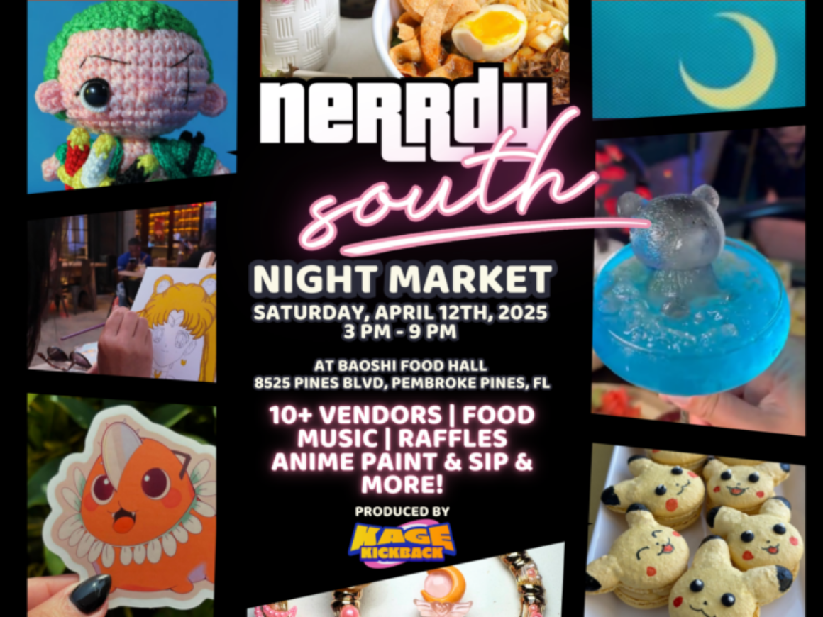 Nerrdy South Night Market: Music, Food, Anime Paint & Sip, and more!