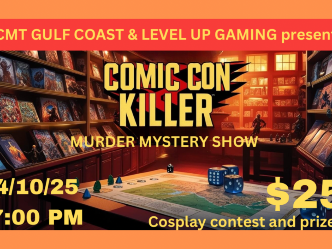 Comic Con Killer murder mystery at Level Up Gaming